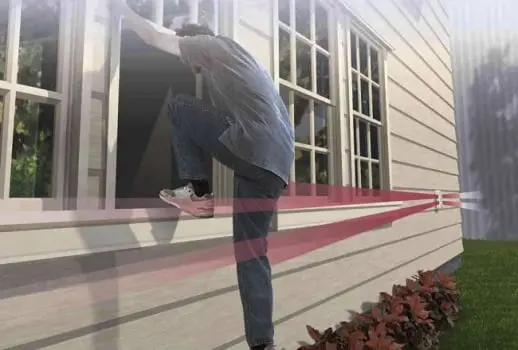 Barrera infrarroja detección perimetral ventana