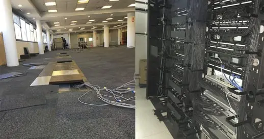Instalación cableado datos rack a puesto de trabajo