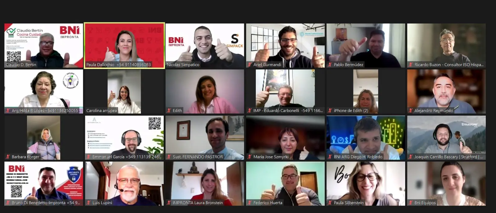 BNI Impronta reunión virtual