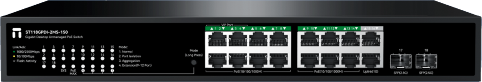 NETIS P116GC – Switch PoE+ 16*GE