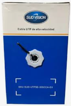 SUDVISION GNC-UTP5E-100-EX – CABLE UTP CAT5E EXTERIOR 305MT 100% COBRE COLOR NEGRO CON FILTRO UV