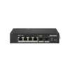 HIKVISION DS-3T0506HP – Switch PoE no administrado 4 puertos, con soporte para fibra óptica y…