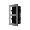 HIKVISION DS-KD-ACF2/PLASTIC – Carcasa de montaje de 2 módulos p/frente videoportero modular