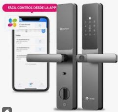 EZVIZ CS-DL06-R100-WBCP-GR - Huella – Diseño Slim - Resistente al agua - Múltiples Métodos de Desbloqueo -…