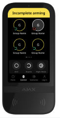 AJAX Keypad touchscreen B – Permite gestionar los dispositivos de seguridad y de domótica, Cuenta…
