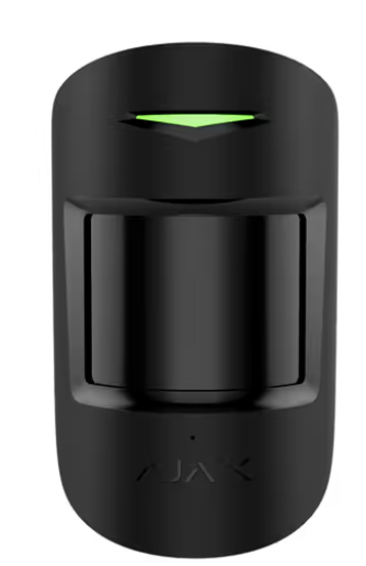 AJAX CombiProtect Motion-Glass B – Detector negro, anti-mascotas hasta a 20 kg, altura hasta a 50 cm